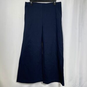 Banana Republic Wide Leg Cropped Navy Blue Pants Women's Petite LARGE NWT